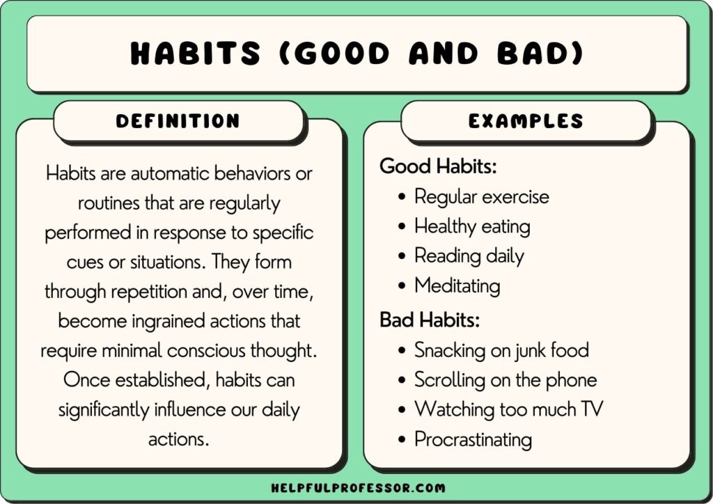 good habits vs bad habits